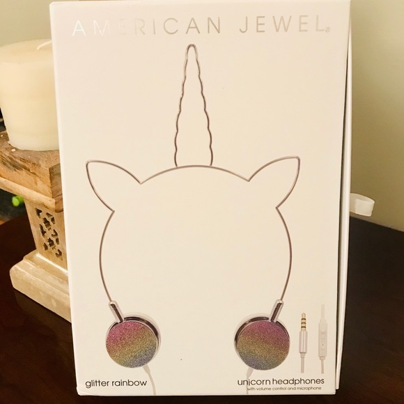 American Jewel Other - NEW UNICORN GLITTER HEADPHONES